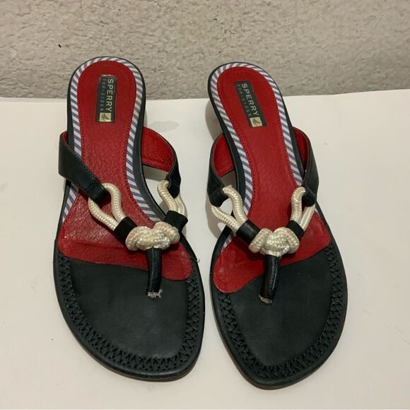 SPERRY Nautical Knot Sandal, Red, White & Blue size 8M - Picture 1 of 8
